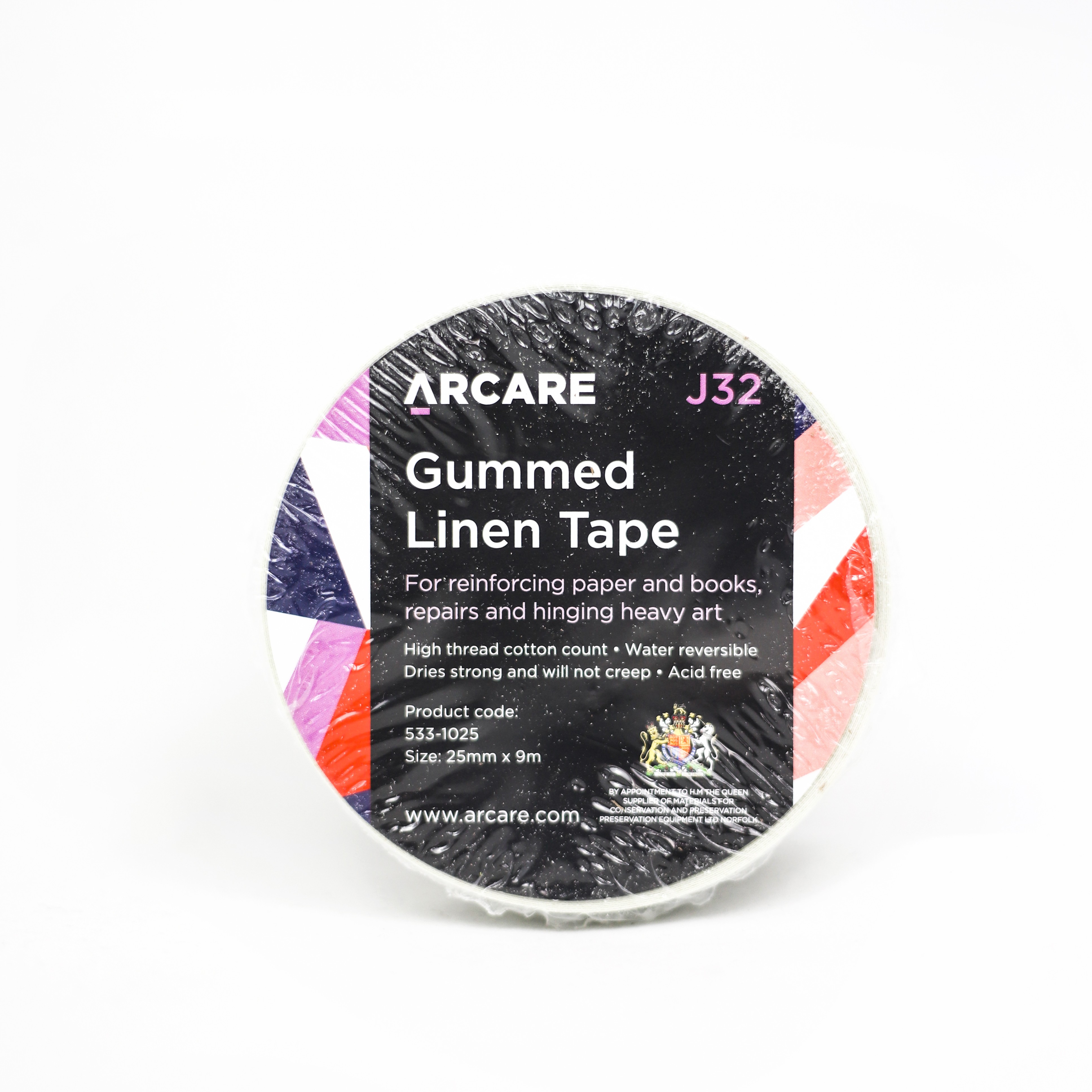 Лента Gummed Linen Tape, рулон 25 мм x 9 м 